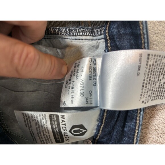 Levi’s Women’s Mid Rise Skinny Jeans Size 4 Fit 28x29 Metal Studs Blue Jeans - Picture 8 of 10